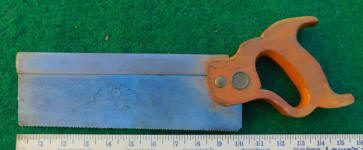 Disston No. 4 Cast Steel Back Saw 10" 12 TPI