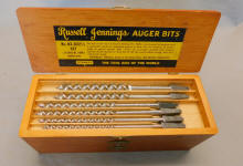 Stanley / Russell Jennings No. BX 32-1/2 Auger Drill Bit Set in 3 Tier Box