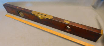 L. L. Davis 30" Inch  No. 14 Wooden Adjustable Spirit Level / Inclinometer Level