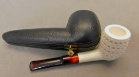 Meerschaum Lattice Pipe (unfired)