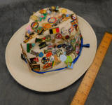 Dorfman Pacific XL Travelers Hat w/ 100+ Souvenir Pins & Badges