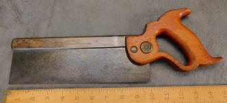 Henry Disston & Sons 10" Cast Steel "Toronto Canada" Backsaw 