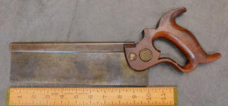 Henry Disston & Sons 10" Cast Steel Backsaw / Dovetail / Tenon Saw