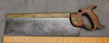 Robt Sorby Brass Back Cast Steel 14" Backsaw / Dovetail / Tenon Saw