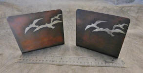 Heintz Art Metal Shop "Seagulls" No. 7114 Bookends