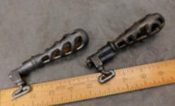 Two ANtique Cast Iron Tool / File Handles