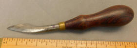 Saddle Maker / Leatherworker Rosewood Handle Seam Knife Leatherworking Tool
