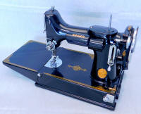 1935 Singer Featherweight 221 Sewing Machine (AD884194) with SCHOOL BELL BOBBIN WINDER