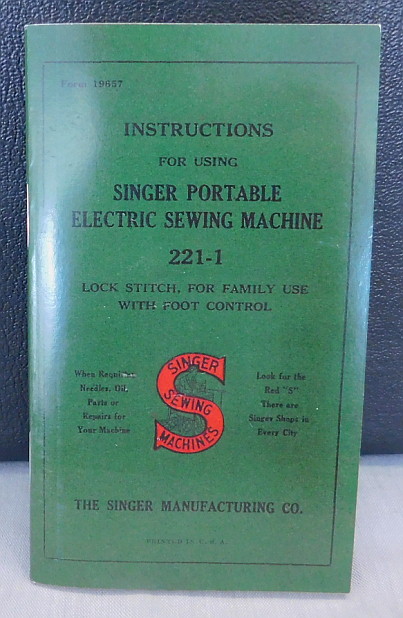 1950 Black Singer Featherweight "Centennial" 221 Sewing Machine