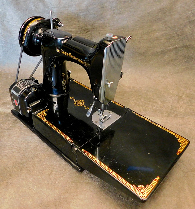 1951 Black Singer Featherweight 221 "Centennial" Sewing Machine
