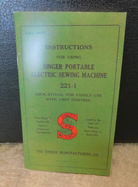1951 Black Singer Featherweight 221 "Centennial" Sewing Machine