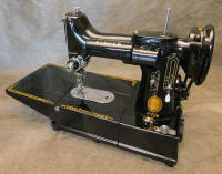 1957 Black Singer "FREE ARM" Featherweight 222K Sewing Machine (EM960697)