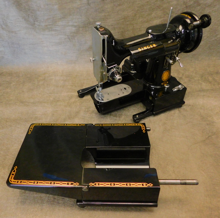 1957 Black Singer "FreeArm" Featherweight 222K Sewing Machine