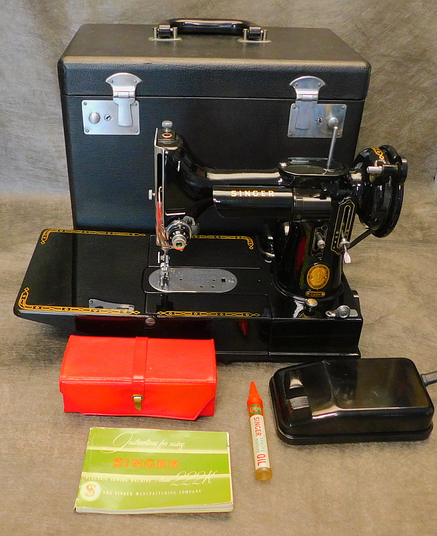1957 Black Singer "FreeArm" Featherweight 222K Sewing Machine